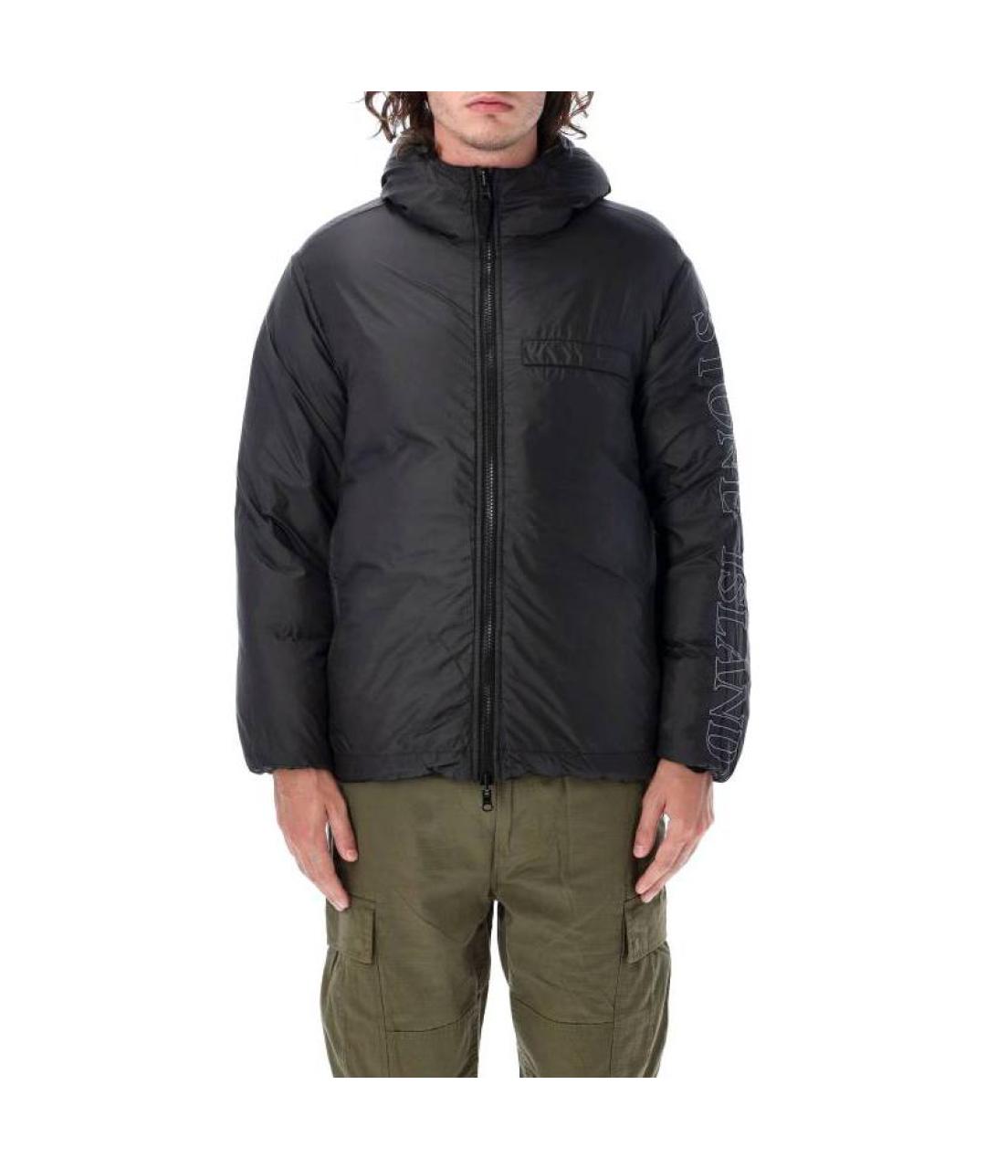 STONE ISLAND Черный пуховик, фото 3