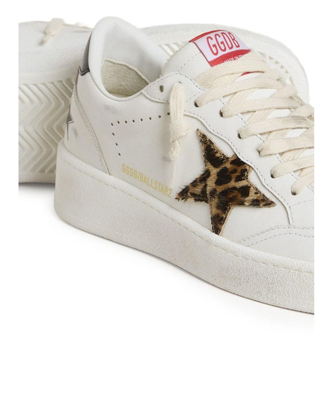 GOLDEN GOOSE DELUXE BRAND Белые кожаные кеды, фото 2
