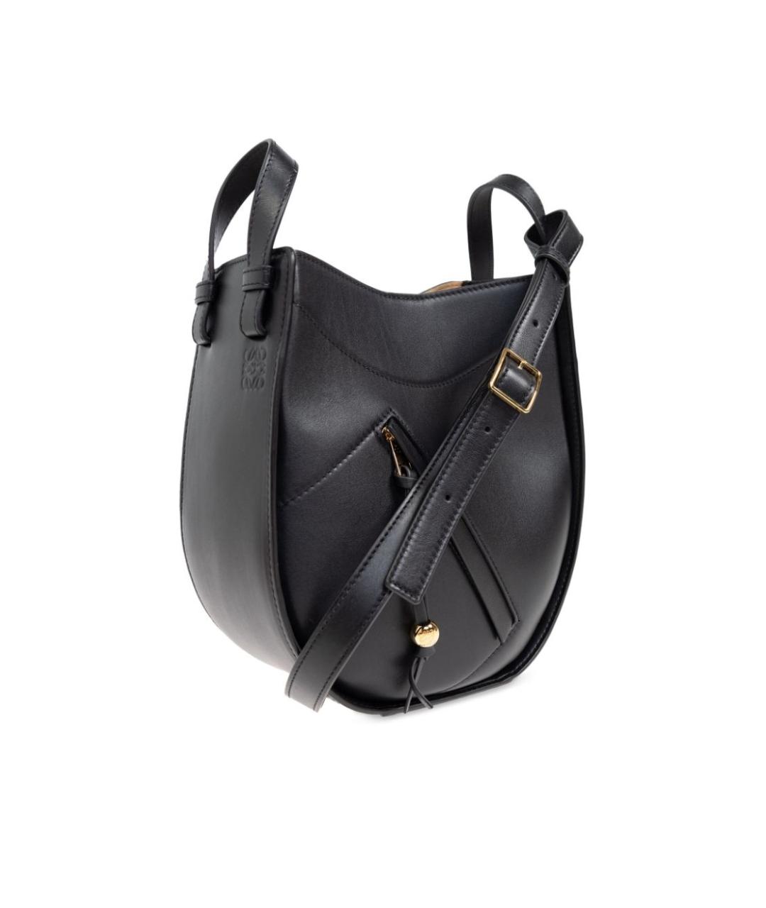 LOEWE Черная кожаная сумка тоут, фото 4