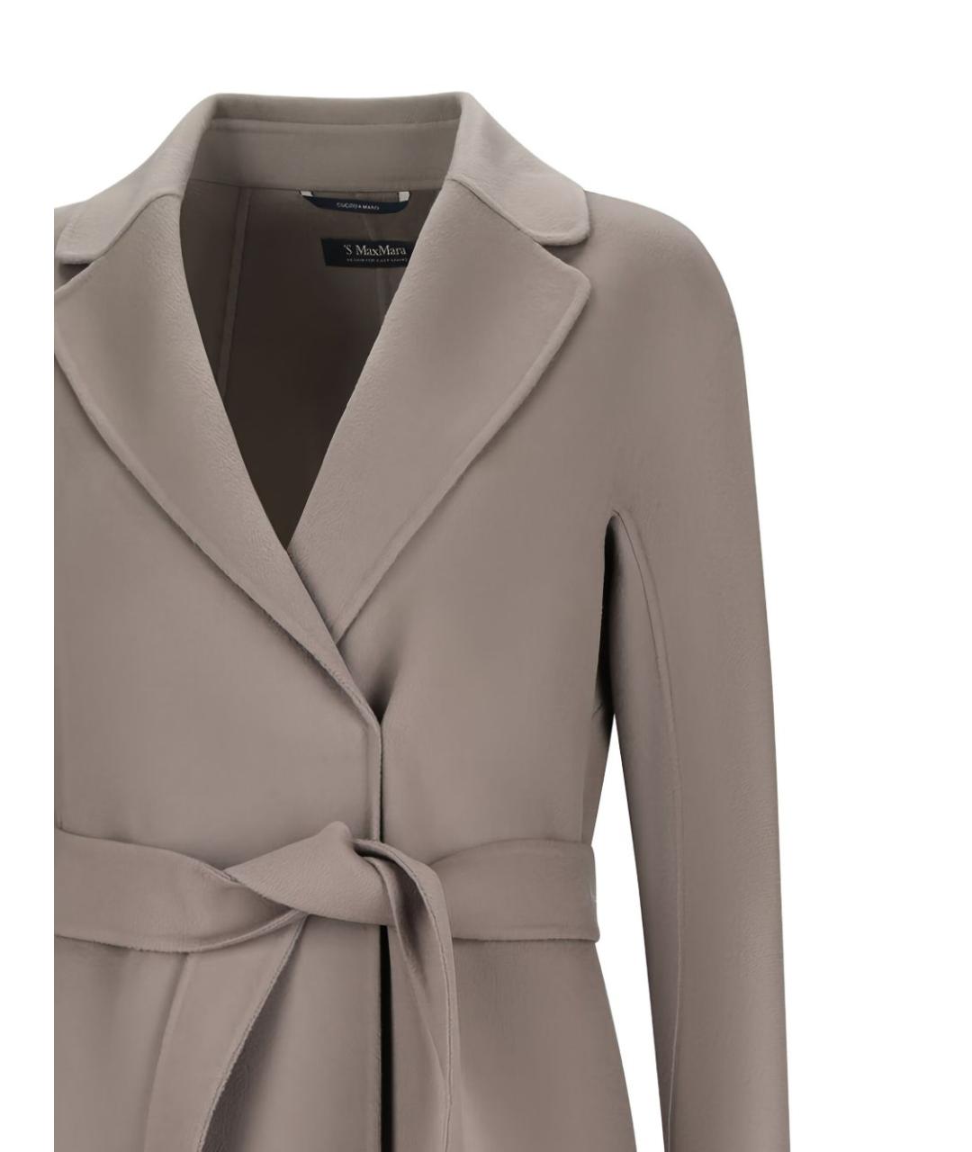 'S MAX MARA Бежевое пальто, фото 3