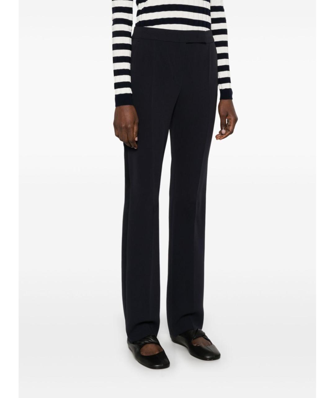 MAX MARA Темно-синие прямые брюки, фото 4