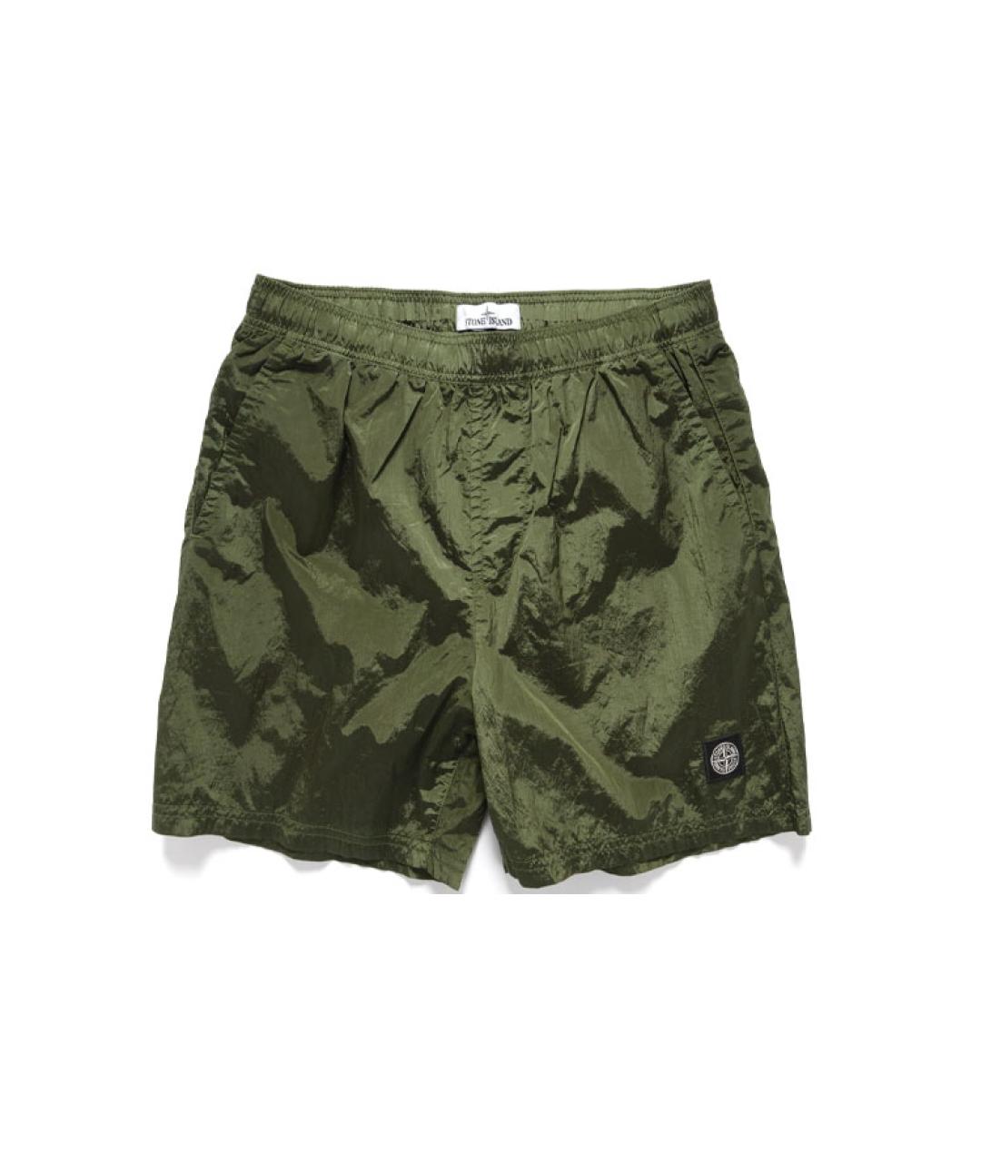 STONE ISLAND Зеленые шорты, фото 1