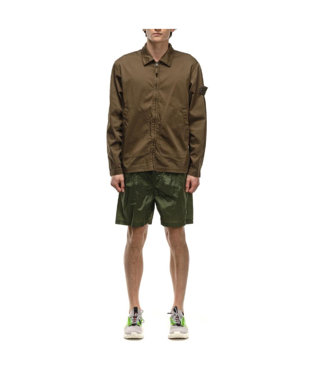 STONE ISLAND Зеленые шорты, фото 3