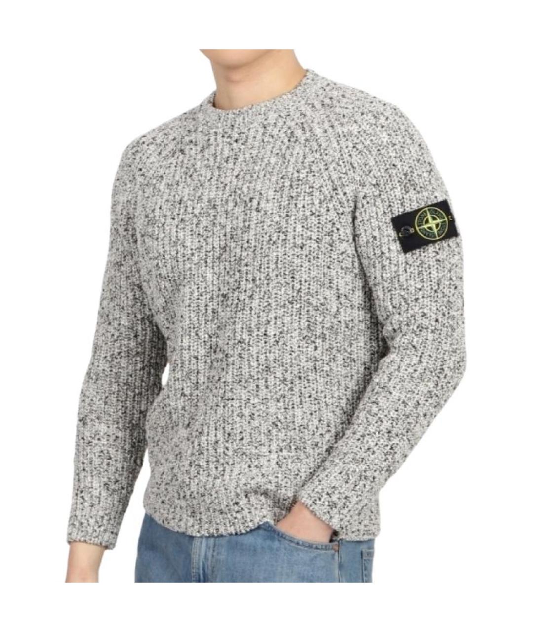 STONE ISLAND Серый джемпер / свитер, фото 3