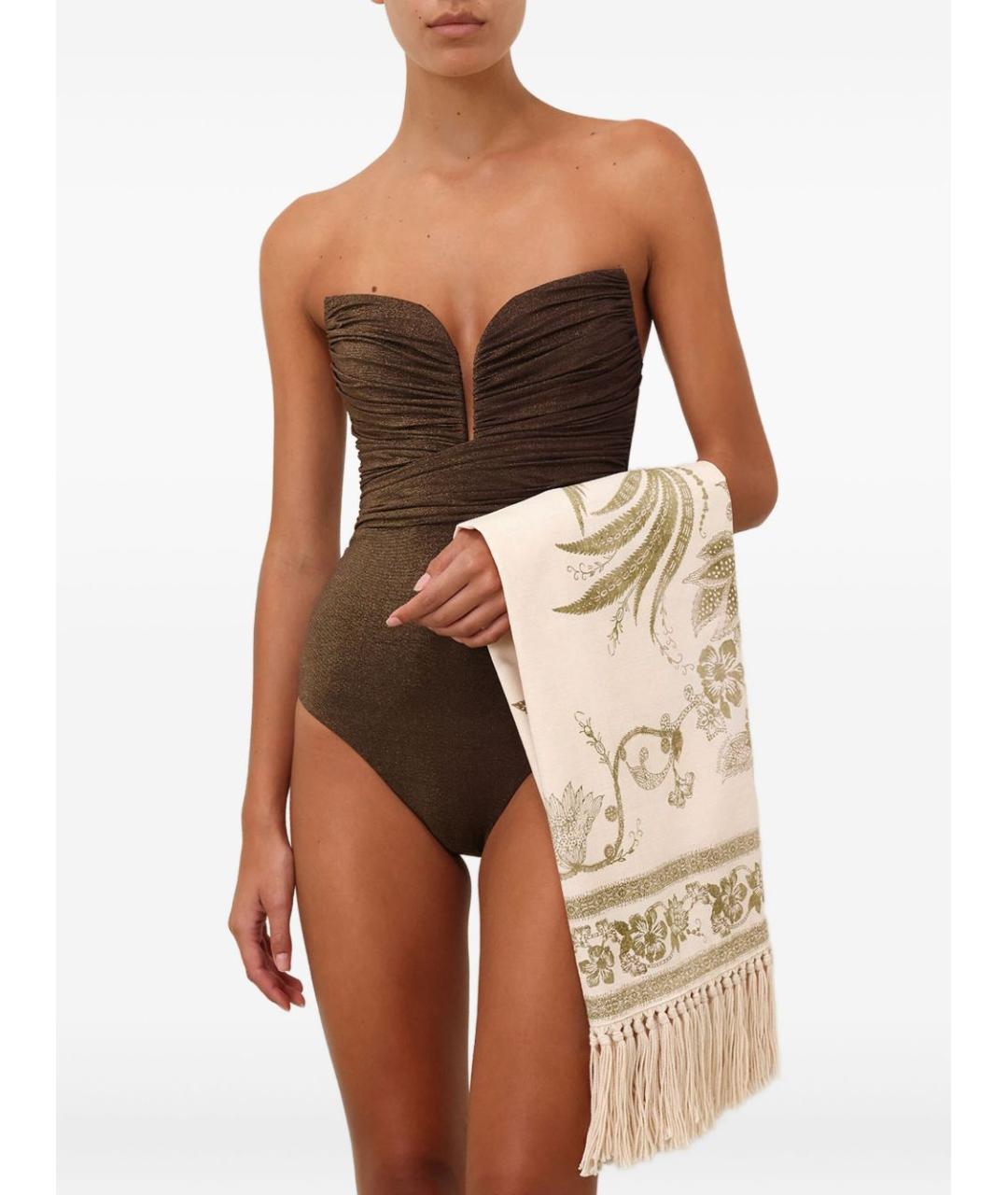 ZIMMERMANN Бежевый хлопковый купальник, фото 3