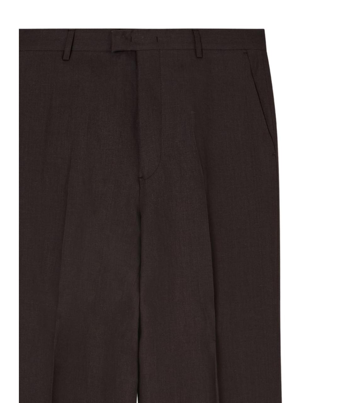 EMPORIO ARMANI Коричневые повседневные брюки, фото 2