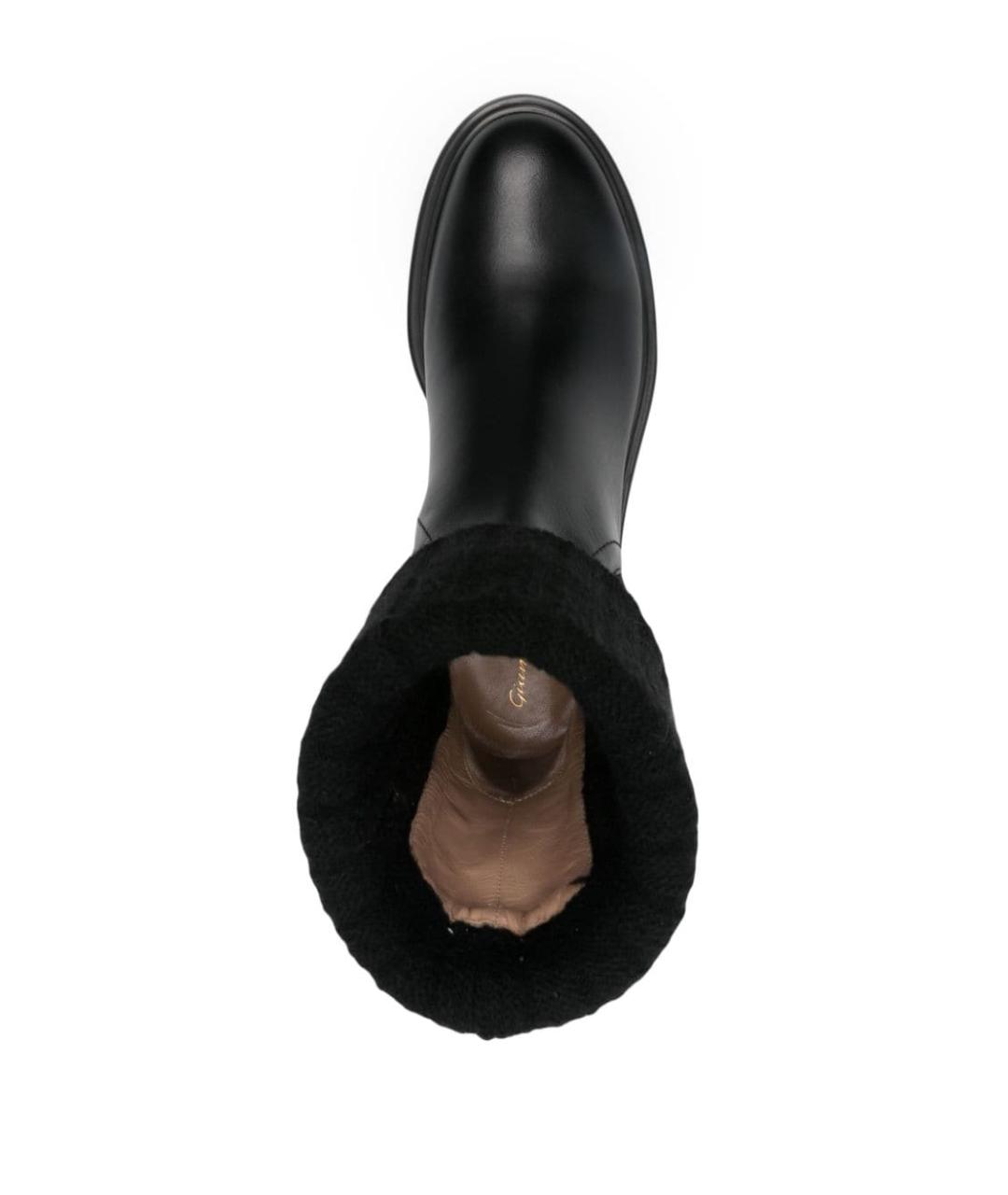 GIANVITO ROSSI Черные кожаные сапоги, фото 4