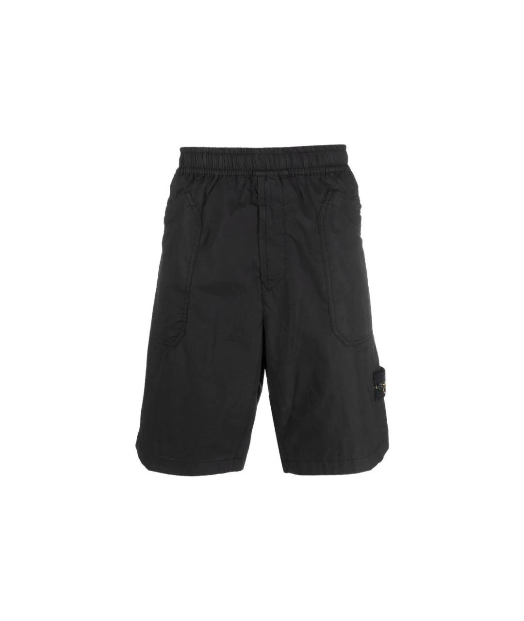 STONE ISLAND Черные шорты, фото 5