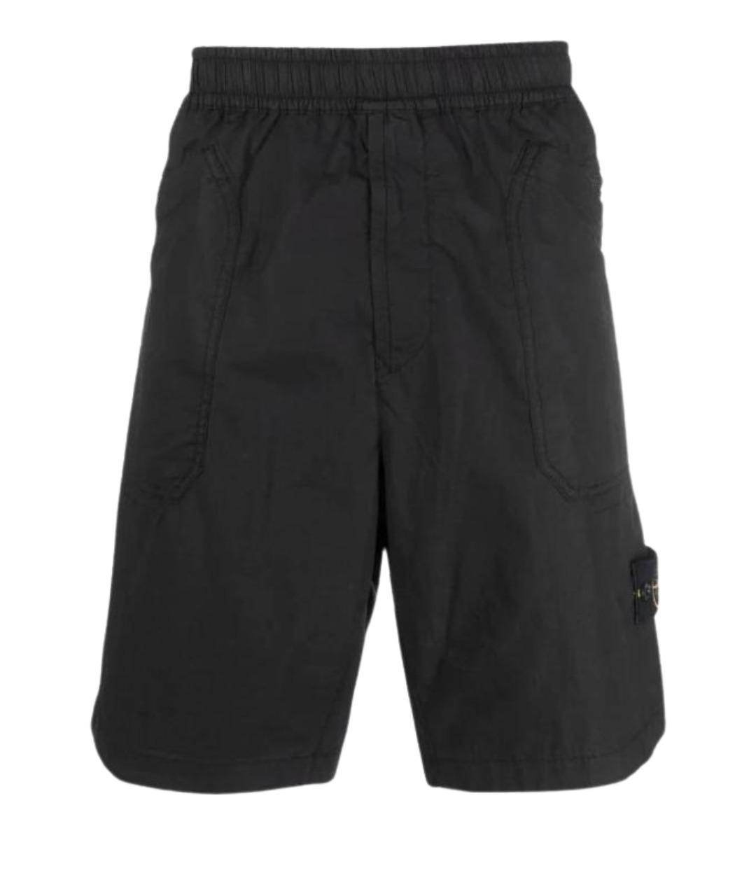 STONE ISLAND Черные шорты, фото 1