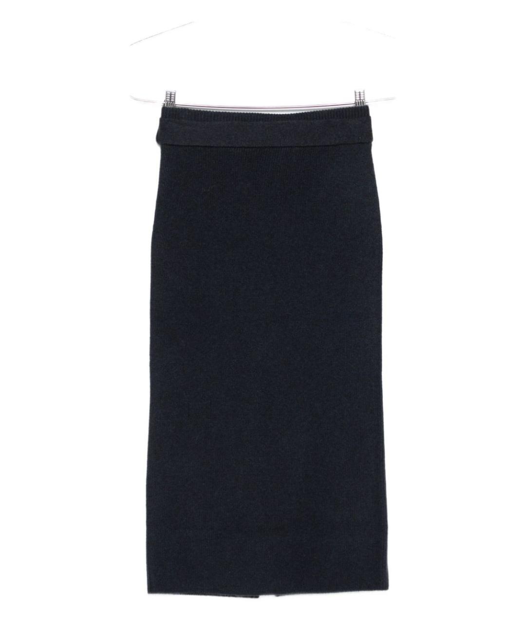 EMPORIO ARMANI Синяя шерстяная юбка миди, фото 2