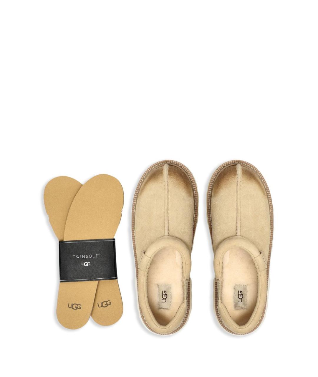 UGG AUSTRALIA Бежевые замшевые низкие ботинки, фото 3