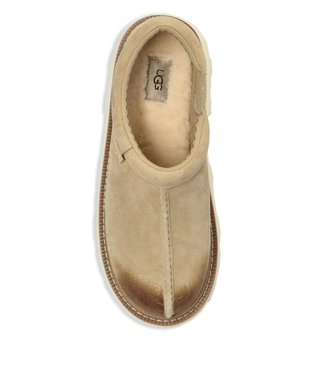 UGG AUSTRALIA Бежевые замшевые низкие ботинки, фото 7