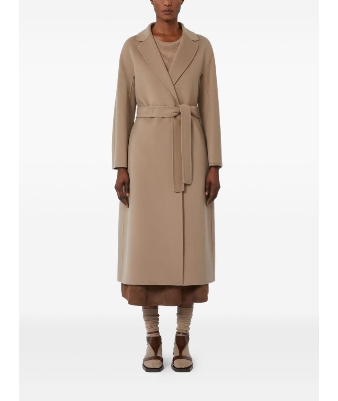 'S MAX MARA Бежевое пальто, фото 3
