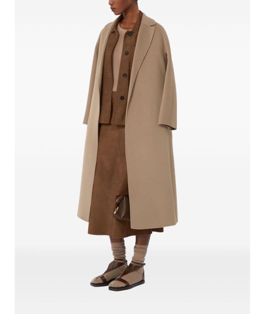 'S MAX MARA Бежевое пальто, фото 2