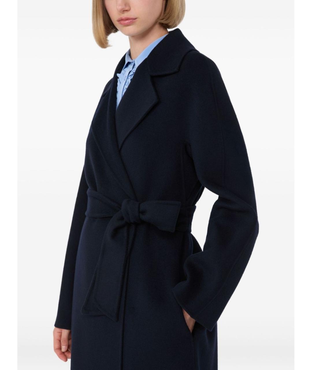 MAX MARA Темно-синее пальто, фото 4
