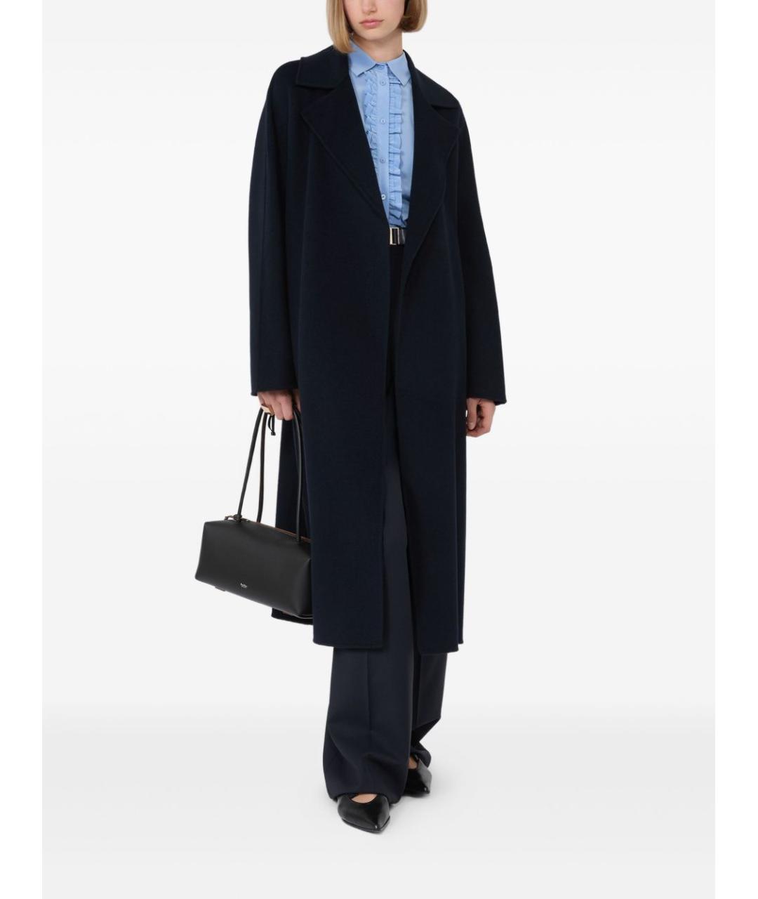 MAX MARA Темно-синее пальто, фото 2
