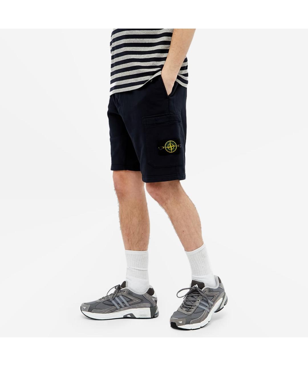 STONE ISLAND Темно-синие шорты, фото 3