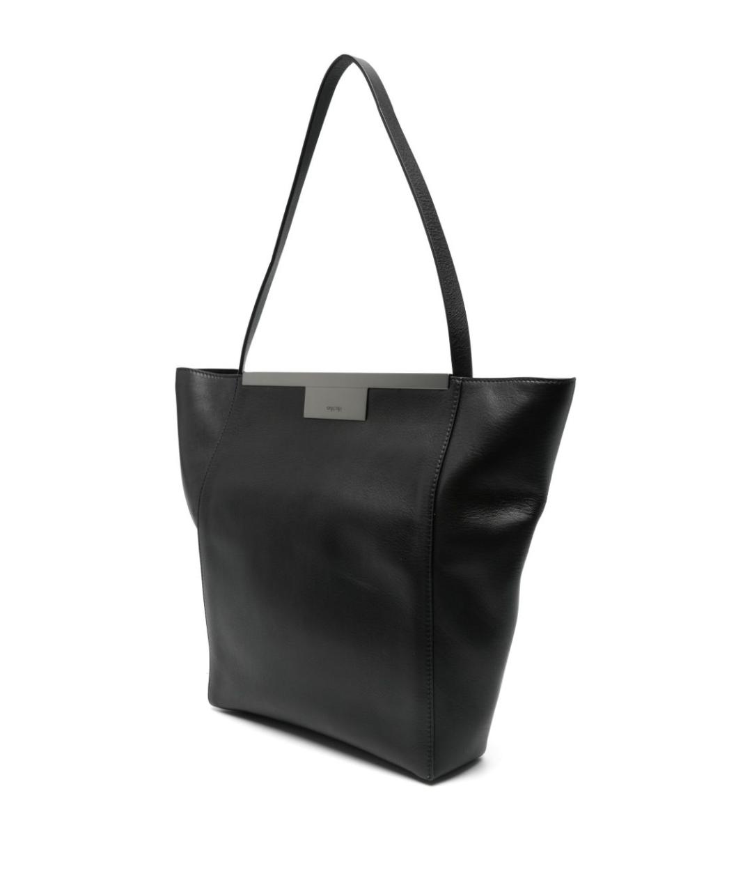 MAX MARA Черная кожаная сумка тоут, фото 3
