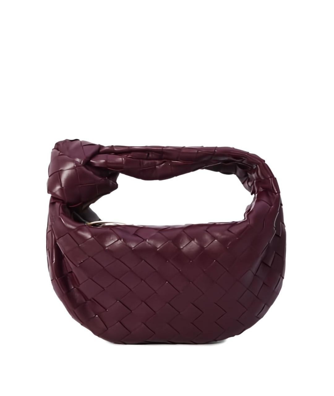BOTTEGA VENETA Бордовая кожаная сумка с короткими ручками, фото 3