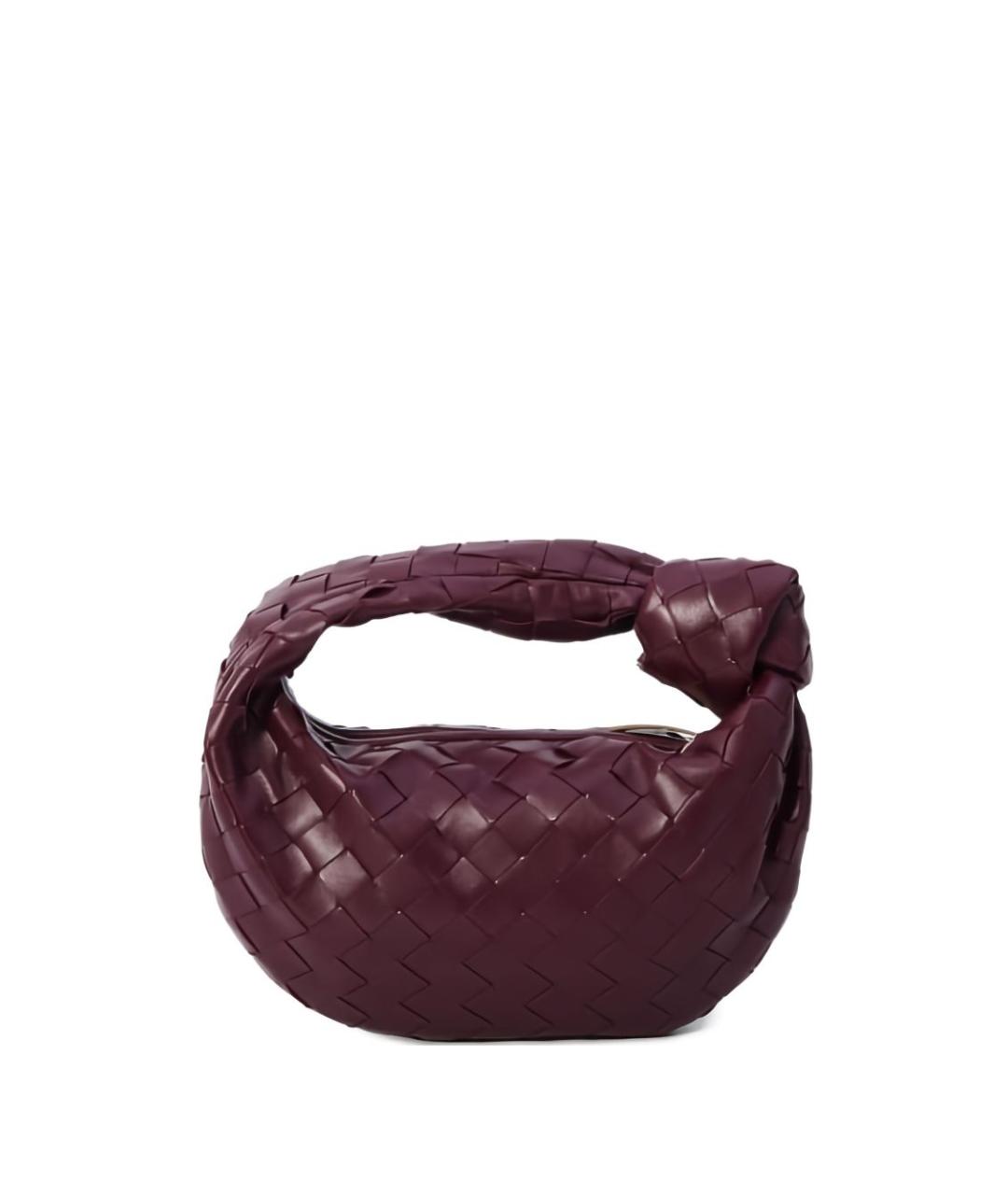 BOTTEGA VENETA Бордовая кожаная сумка с короткими ручками, фото 1