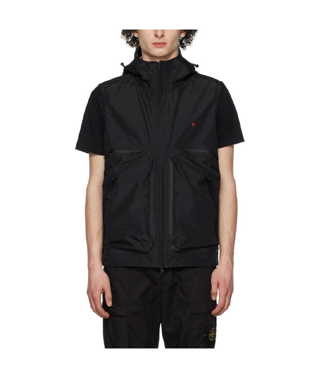 STONE ISLAND Черный жилет, фото 4
