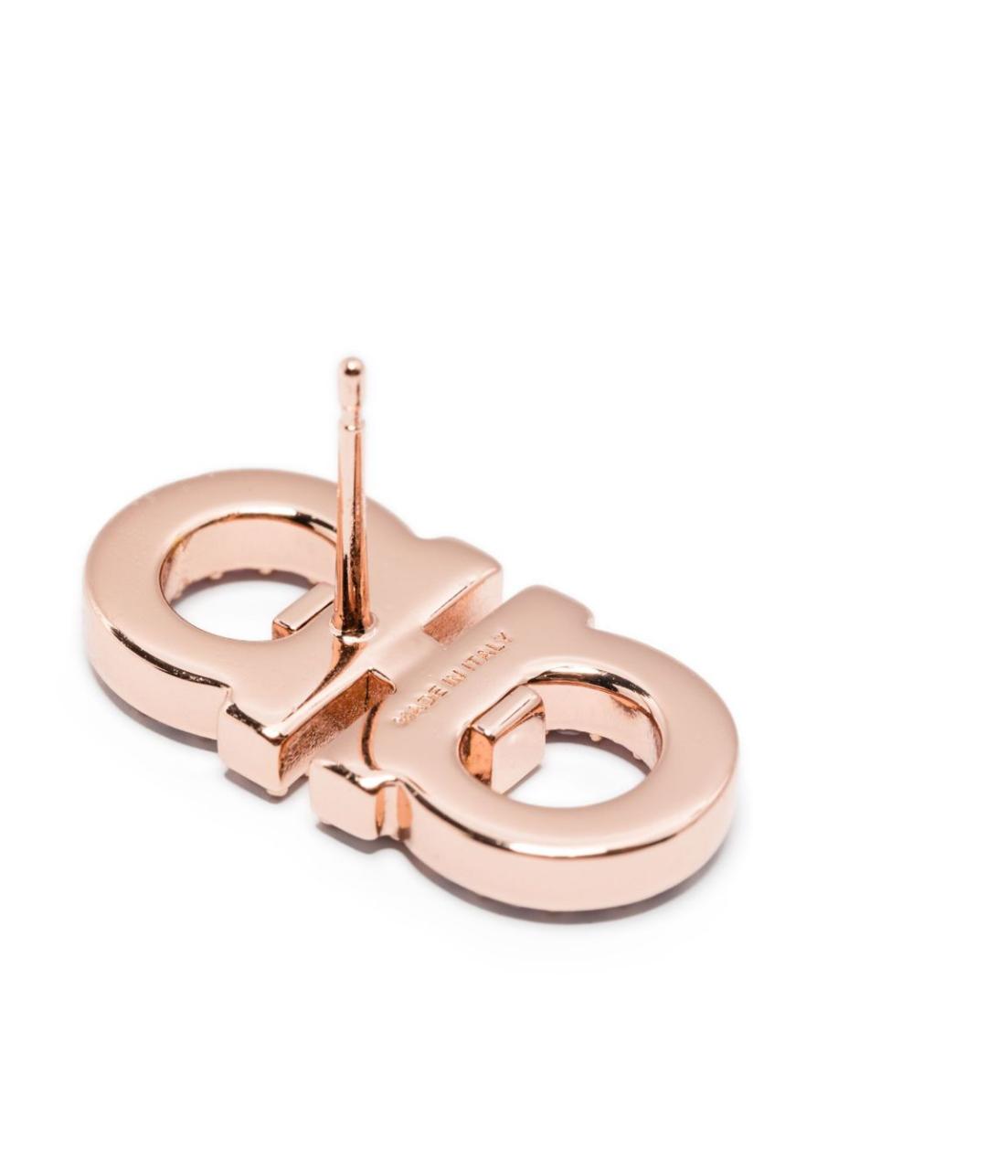 FERRAGAMO Розовые латунные серьги, фото 2