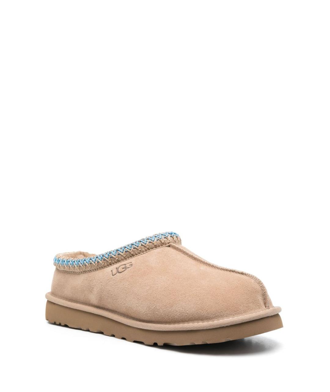 UGG AUSTRALIA Бежевые замшевые шлепанцы, фото 3