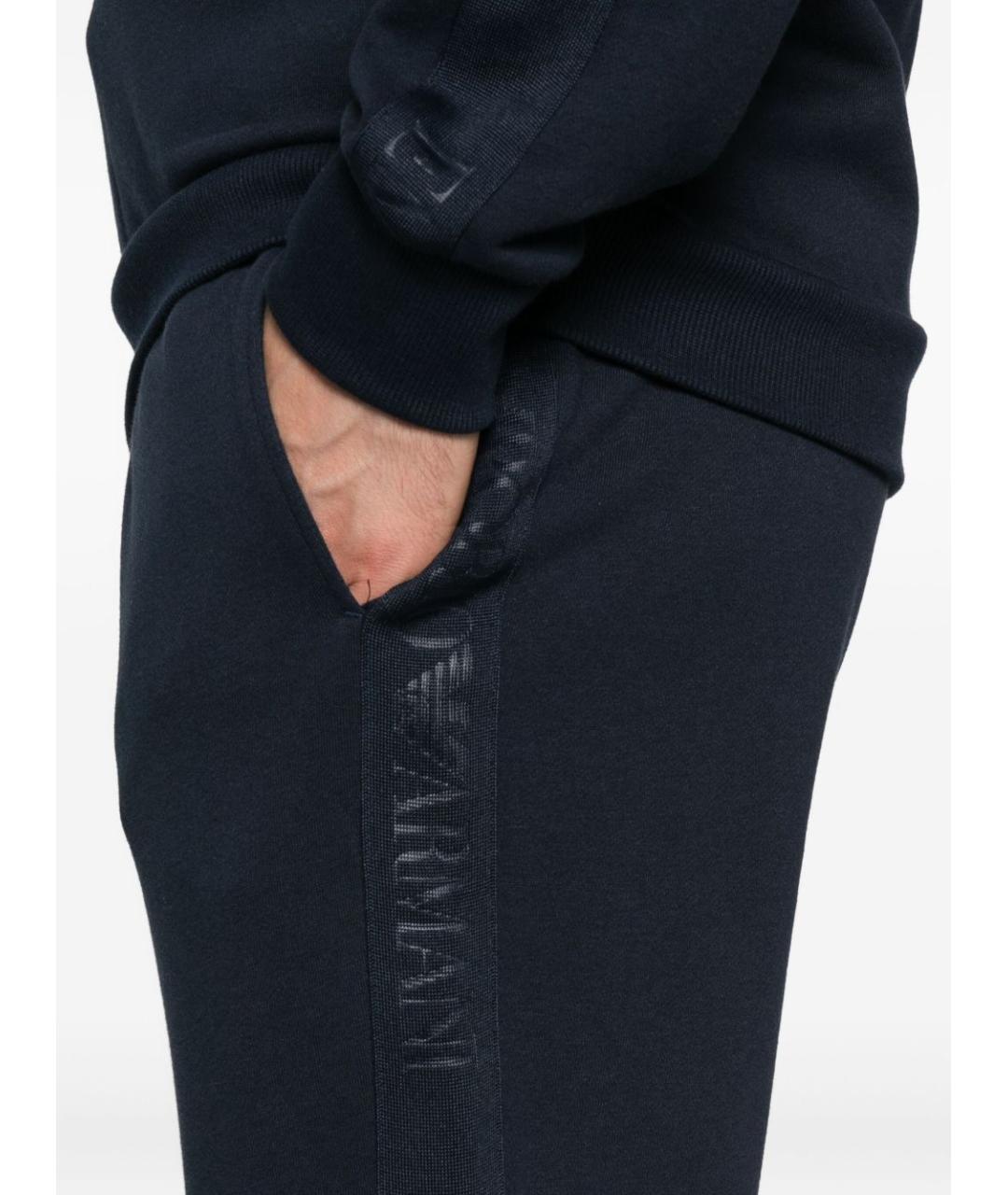 EMPORIO ARMANI Синий хлопковый джемпер / свитер, фото 4