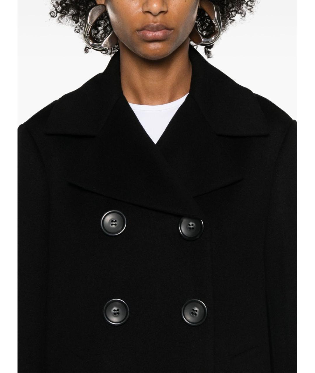 SPORTMAX Черное пальто, фото 2