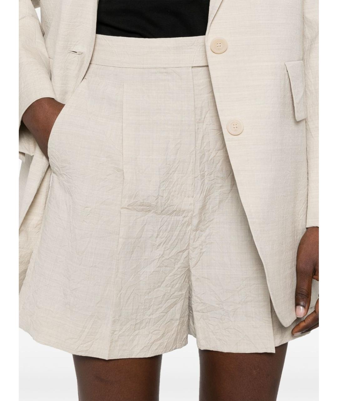 MAX MARA Бежевые шорты, фото 3
