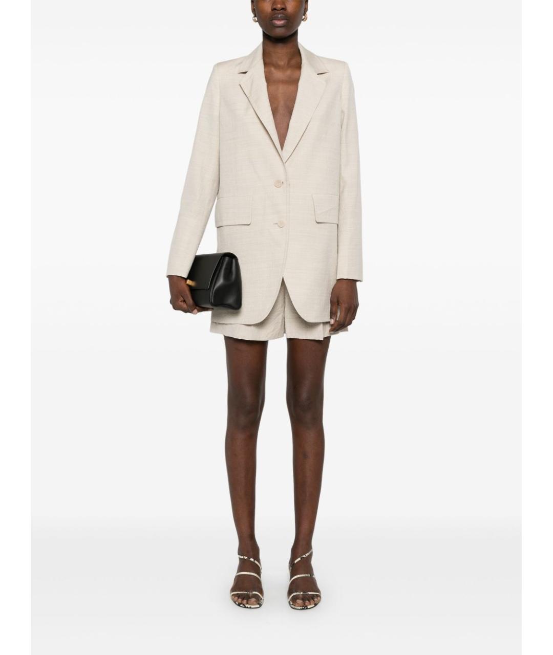 MAX MARA Бежевые шорты, фото 4