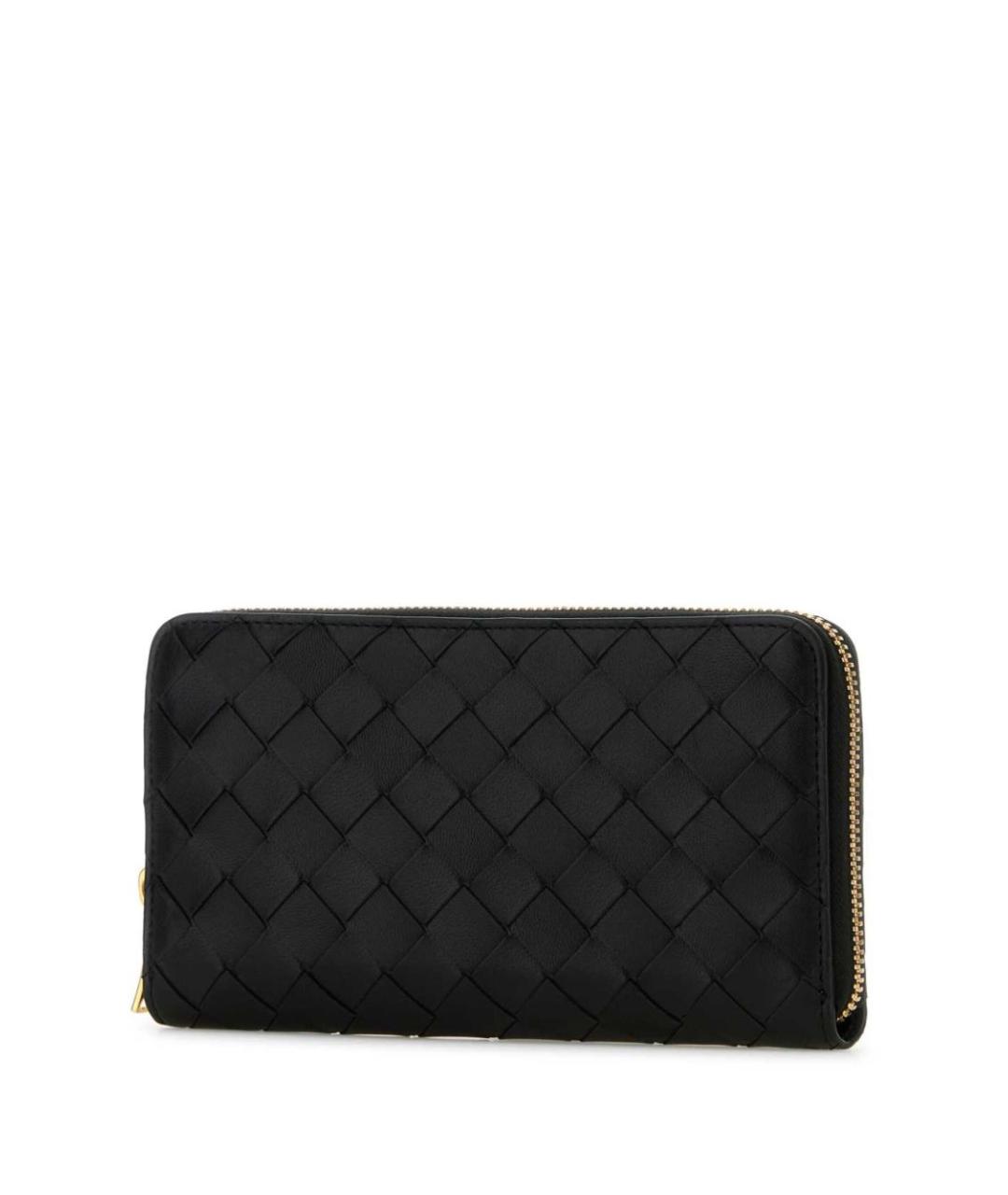 BOTTEGA VENETA Черный кожаный кошелек, фото 3