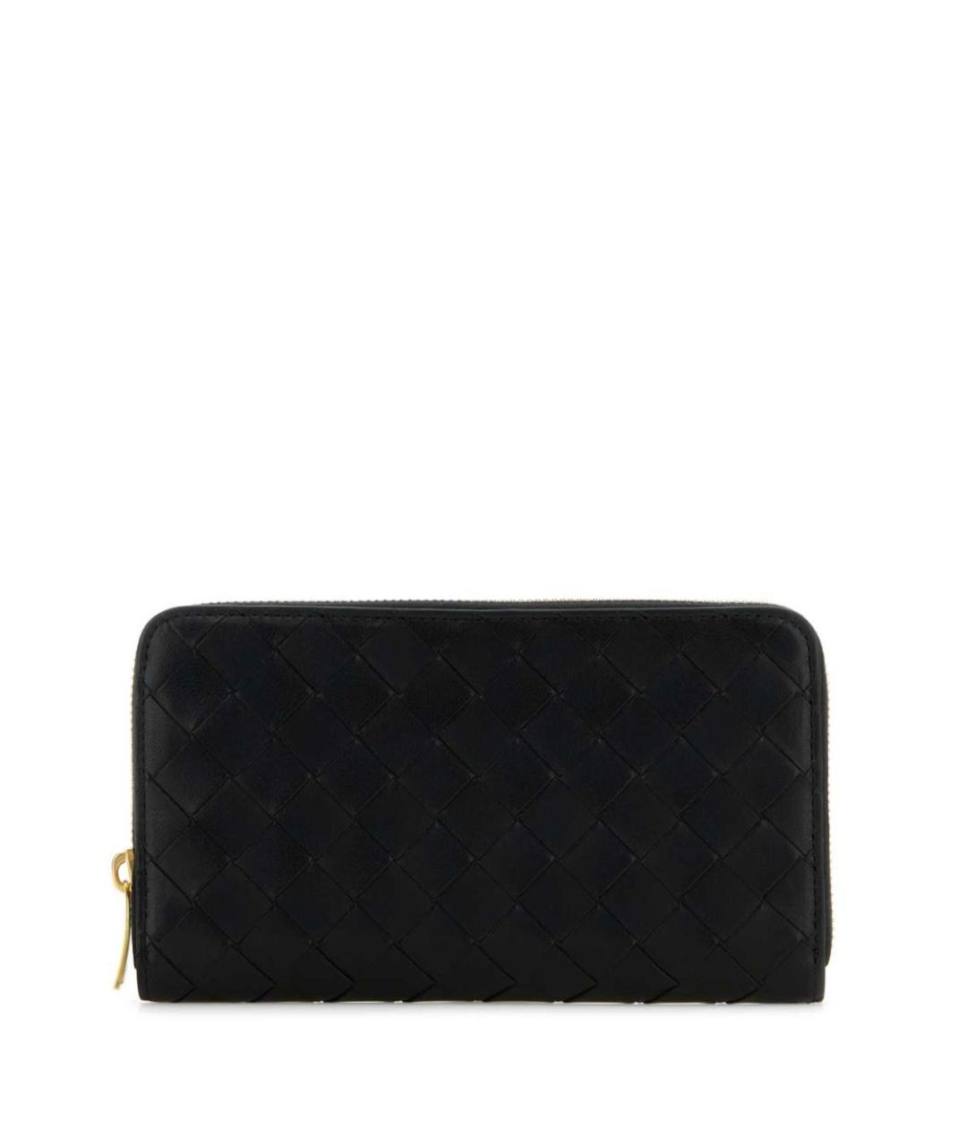 BOTTEGA VENETA Черный кожаный кошелек, фото 1