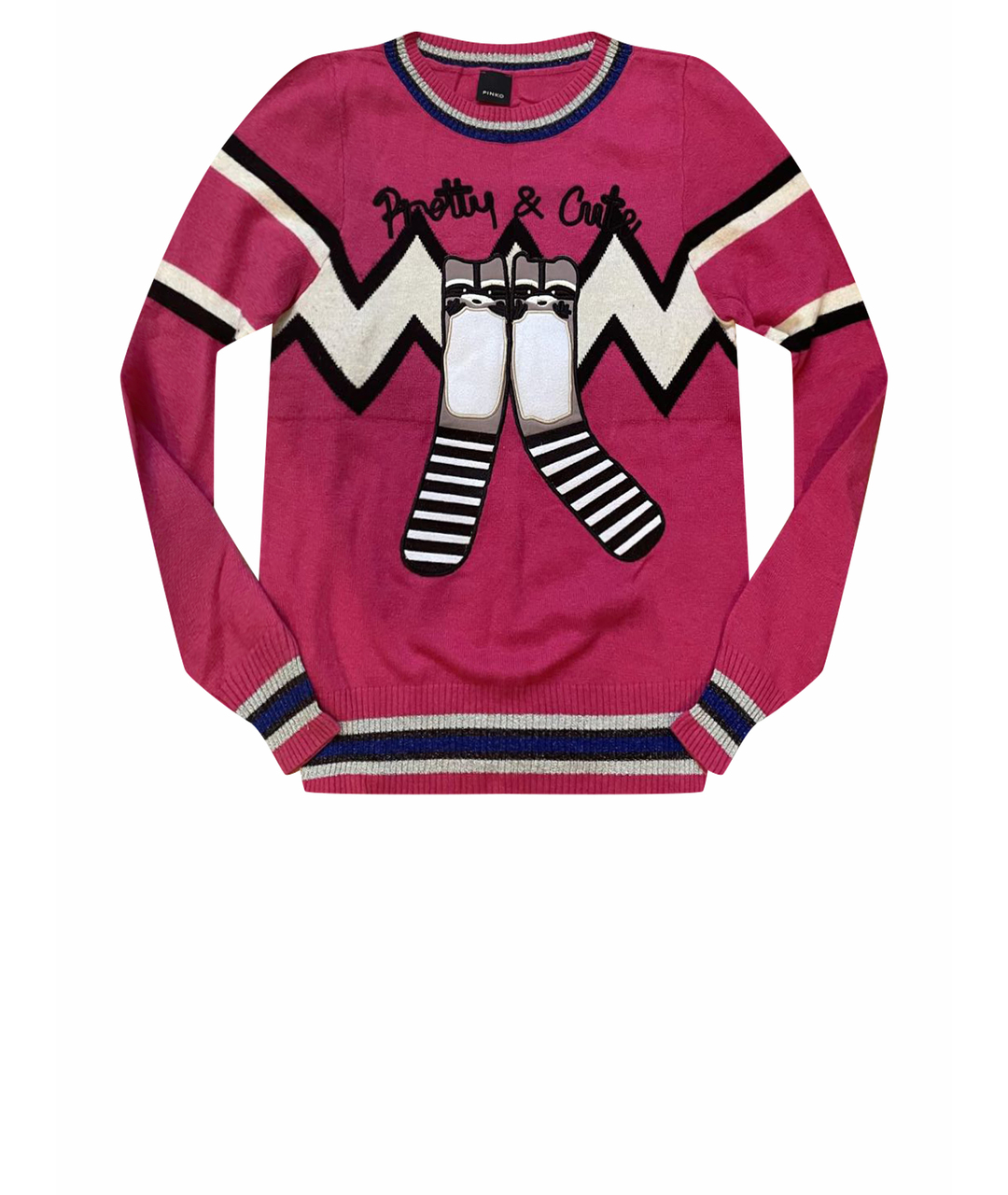 PINKO Розовый шерстяной джемпер / свитер, фото 1