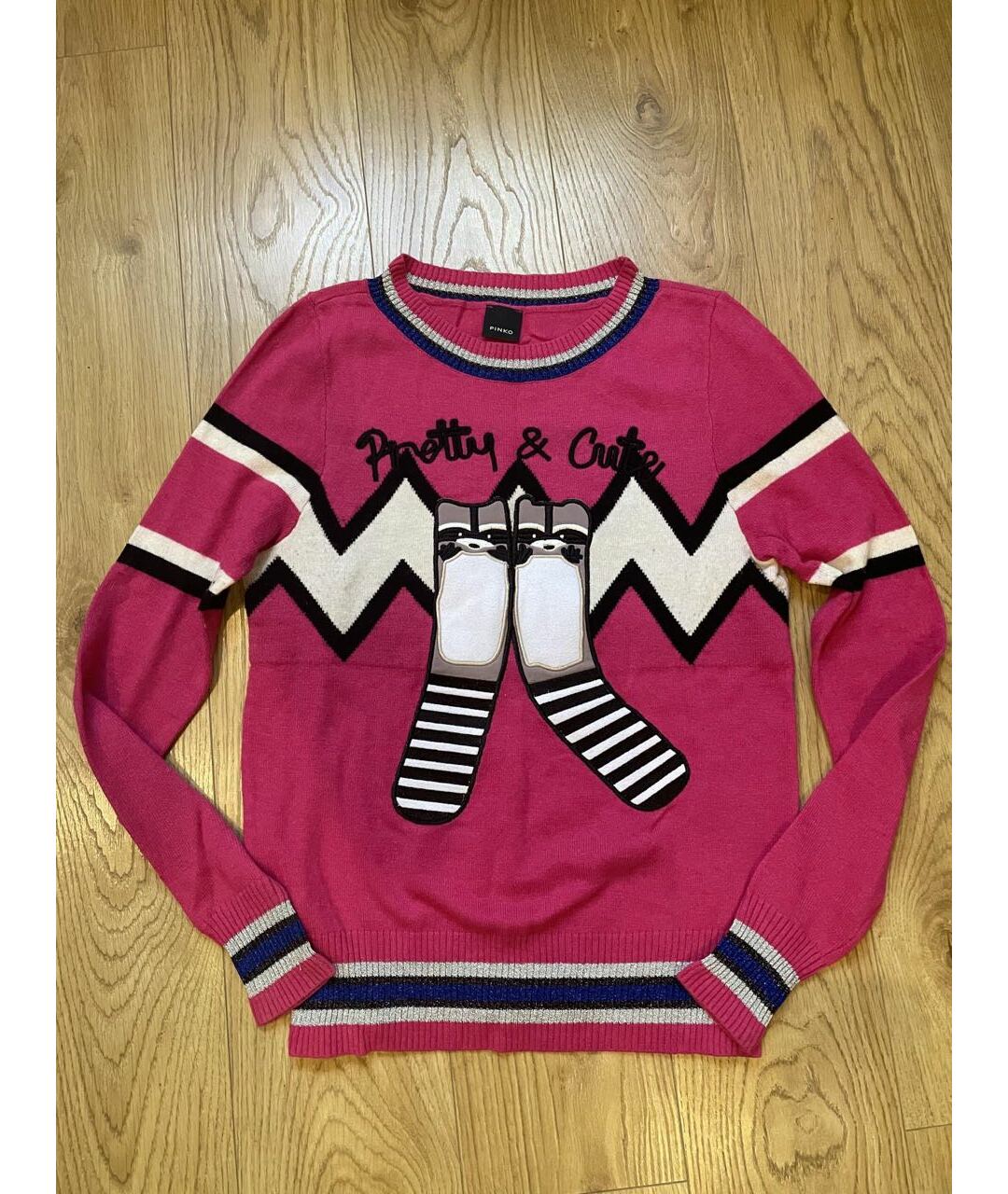 PINKO Розовый шерстяной джемпер / свитер, фото 5