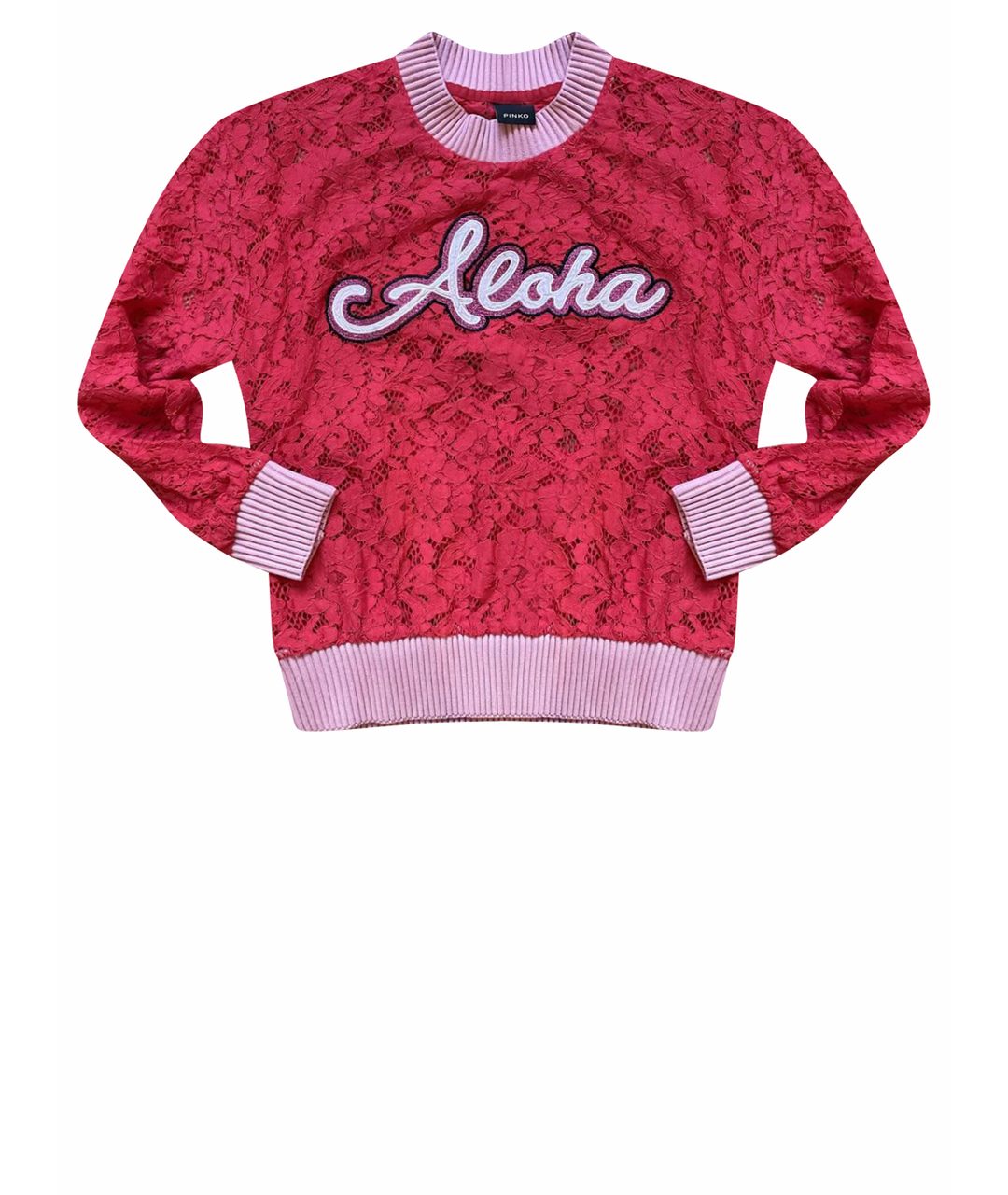 PINKO Красный кружевной джемпер / свитер, фото 1