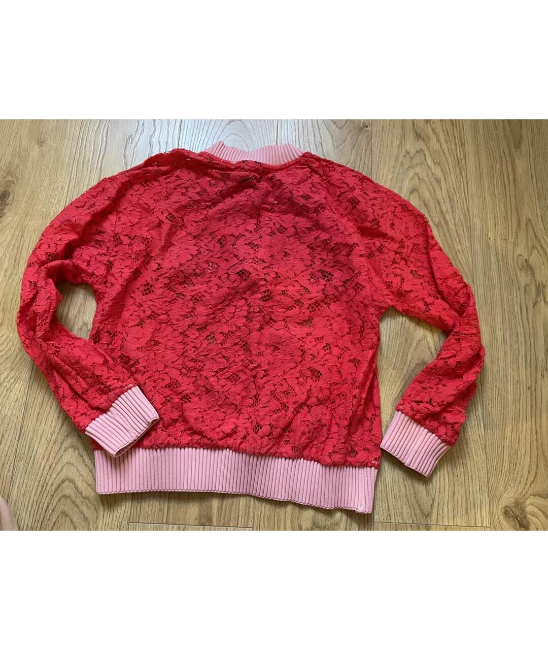 PINKO Красный кружевной джемпер / свитер, фото 2