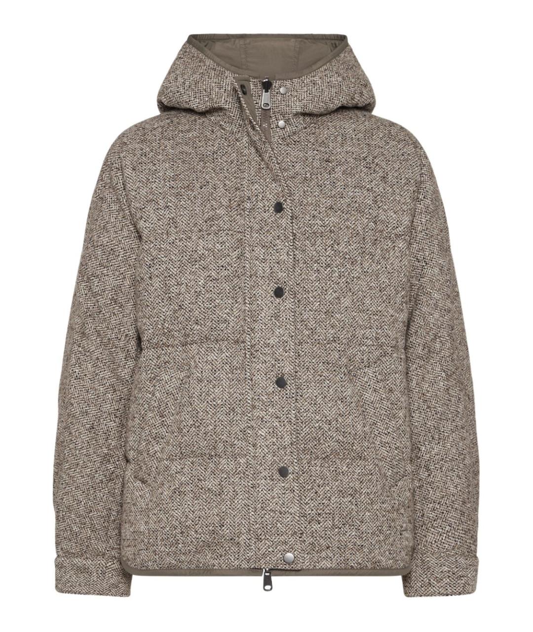 BRUNELLO CUCINELLI Бежевая шерстяная куртка, фото 1