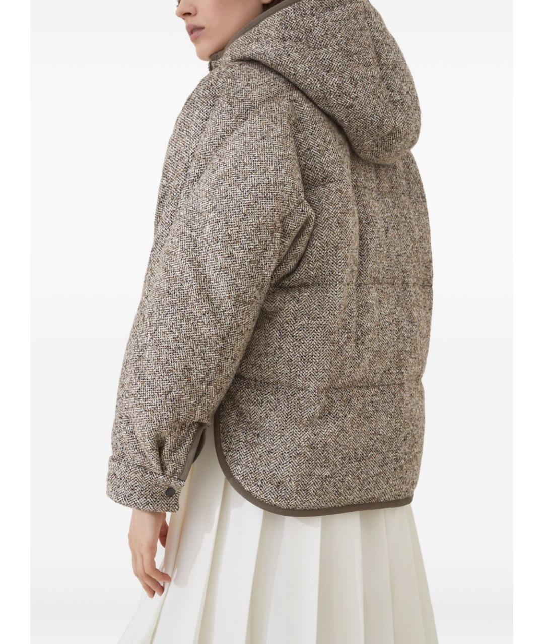 BRUNELLO CUCINELLI Бежевая шерстяная куртка, фото 2