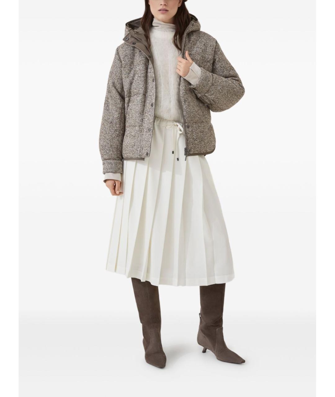 BRUNELLO CUCINELLI Бежевая шерстяная куртка, фото 5