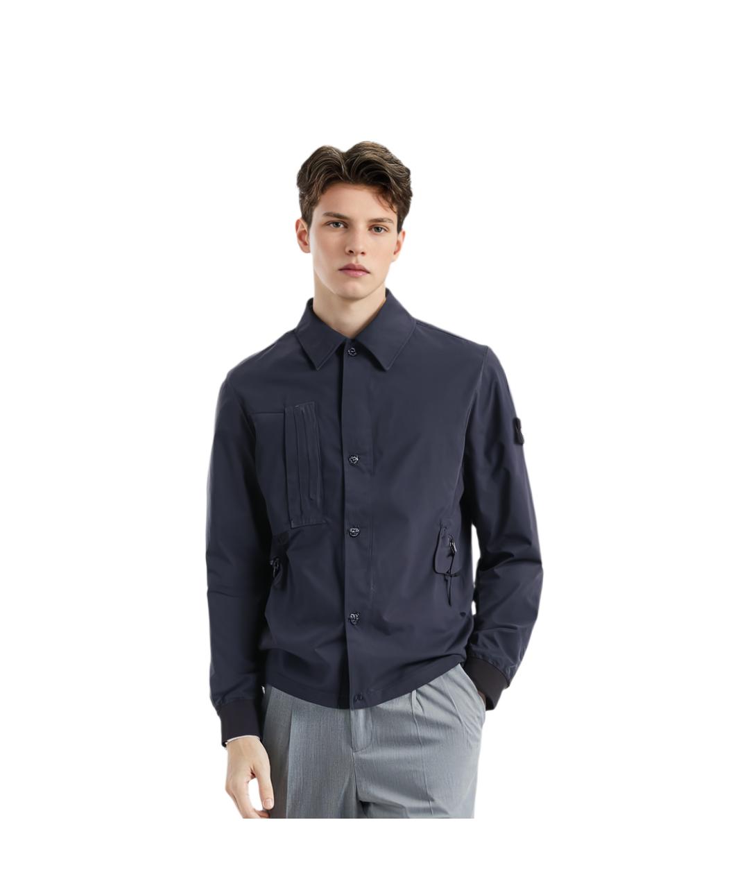 STONE ISLAND Темно-синяя куртка, фото 3