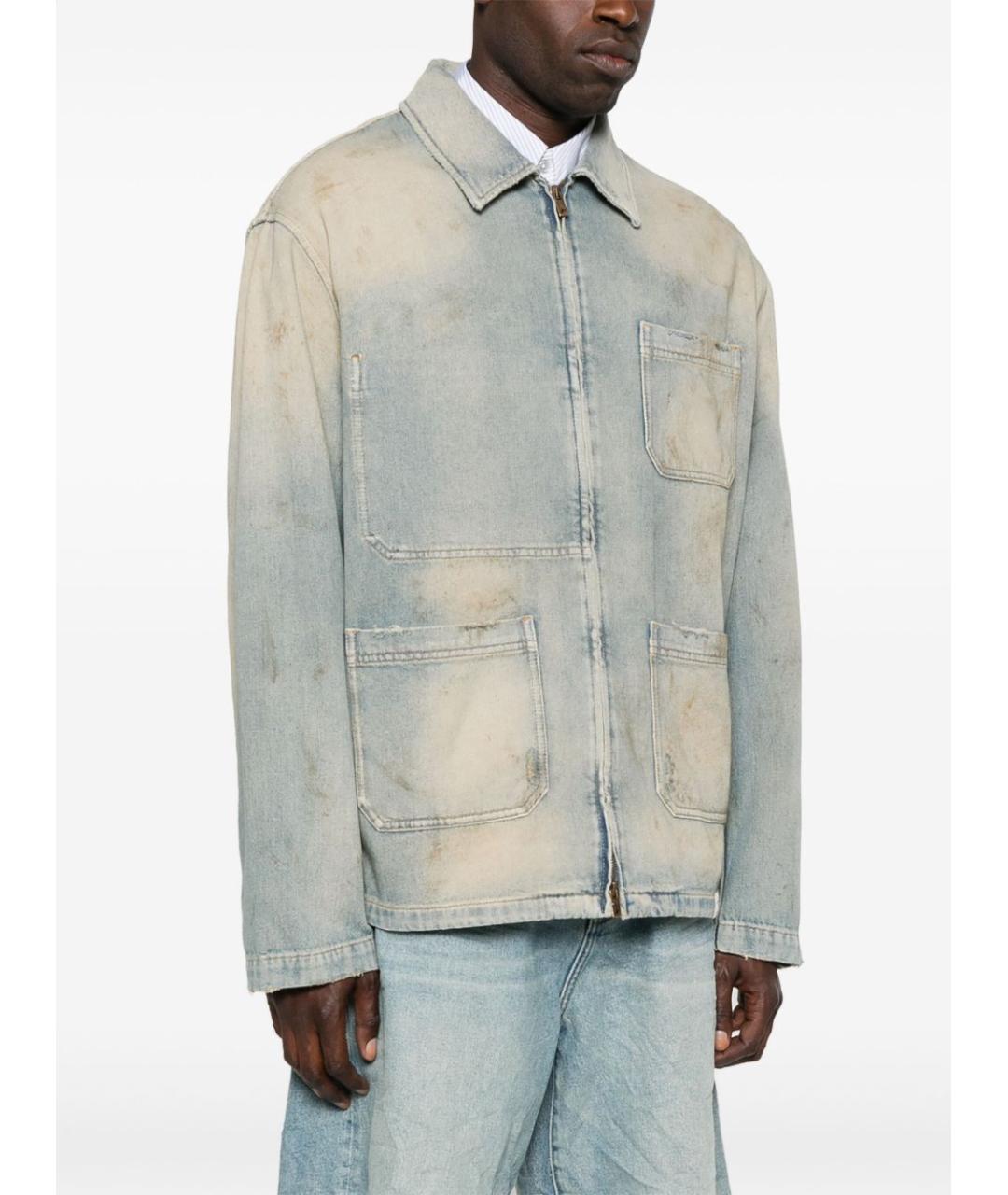 GOLDEN GOOSE DELUXE BRAND Голубая хлопковая куртка, фото 3