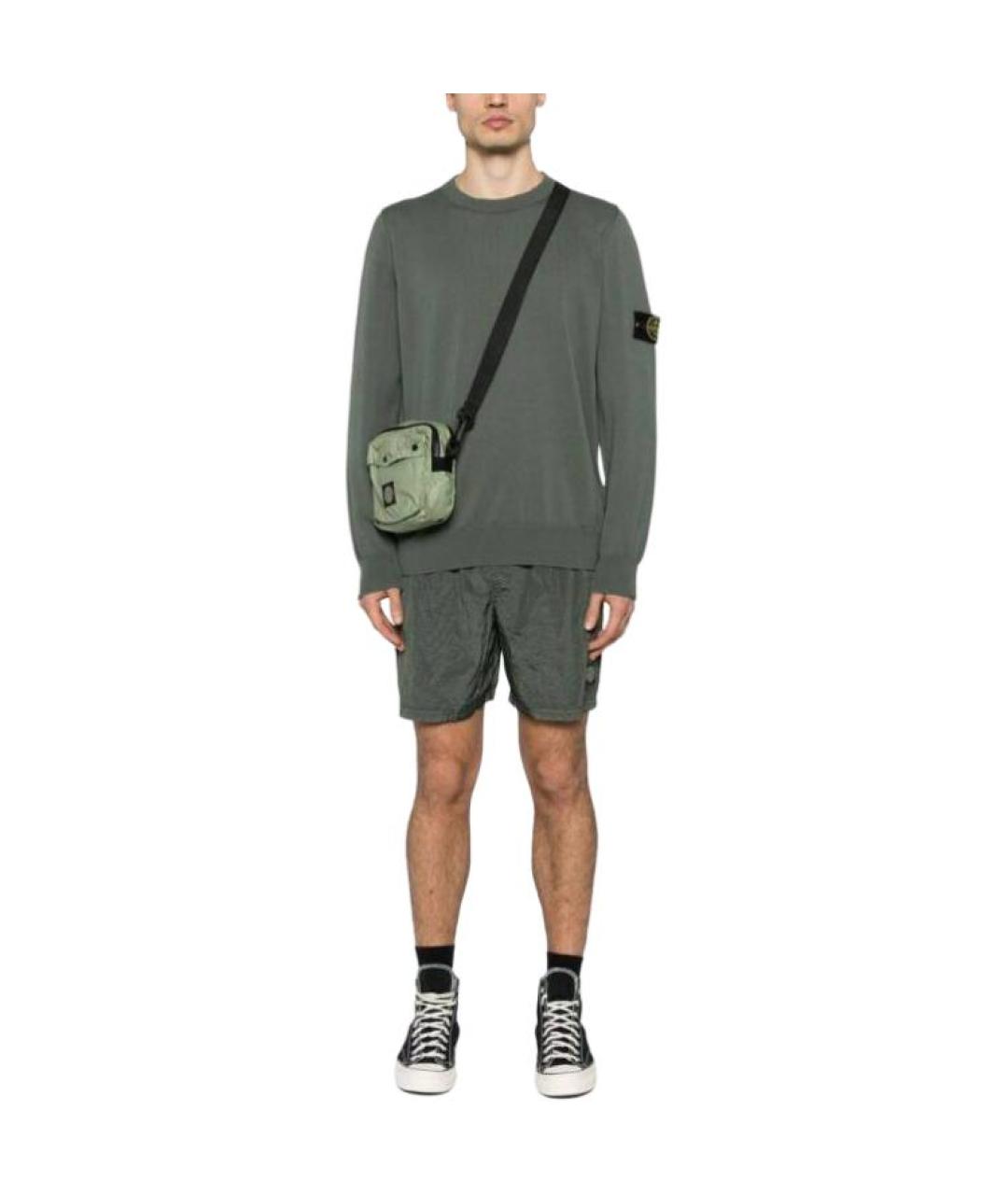 STONE ISLAND Серые шорты, фото 3