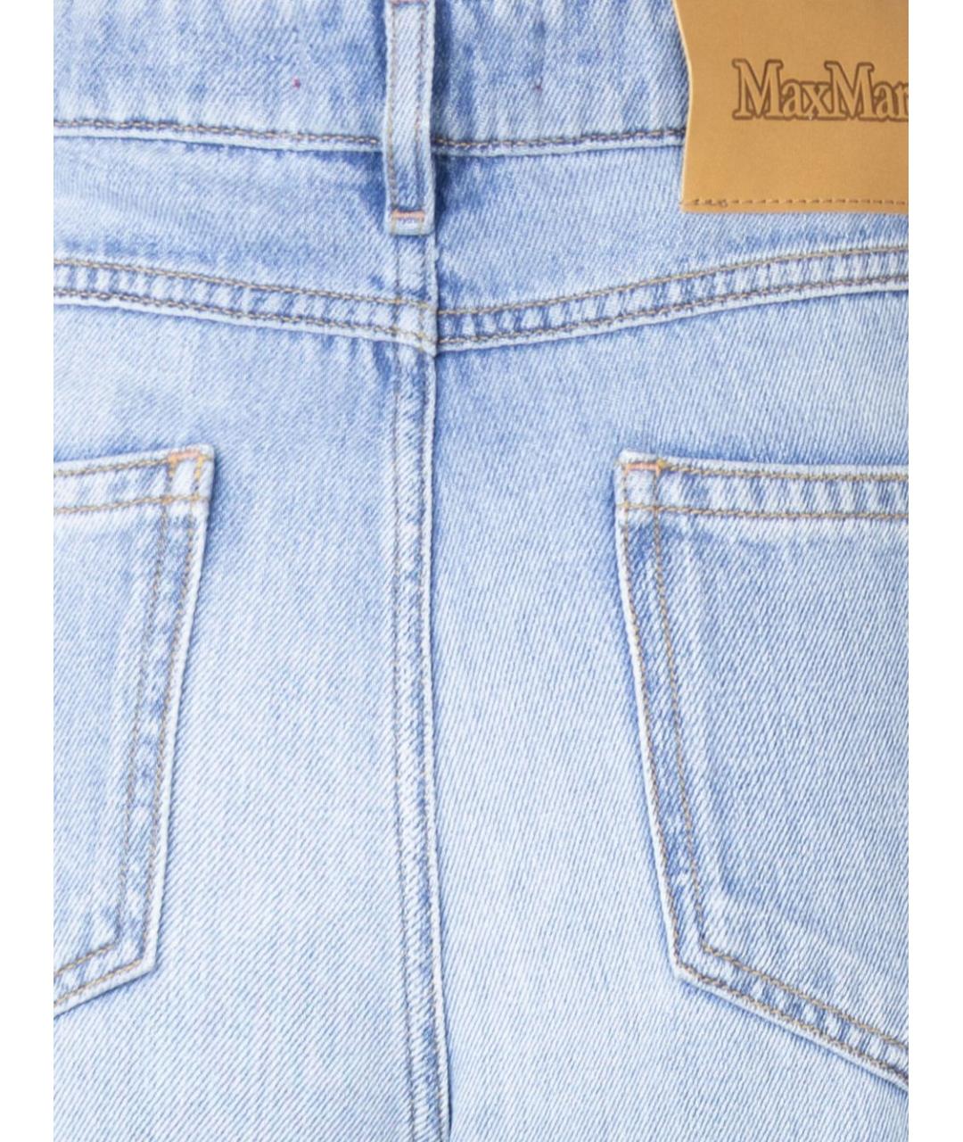 MAX MARA Голубые прямые джинсы, фото 2