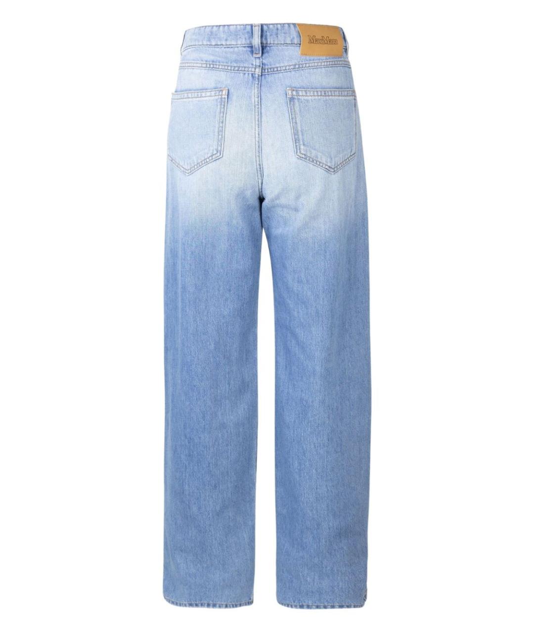MAX MARA Голубые прямые джинсы, фото 3