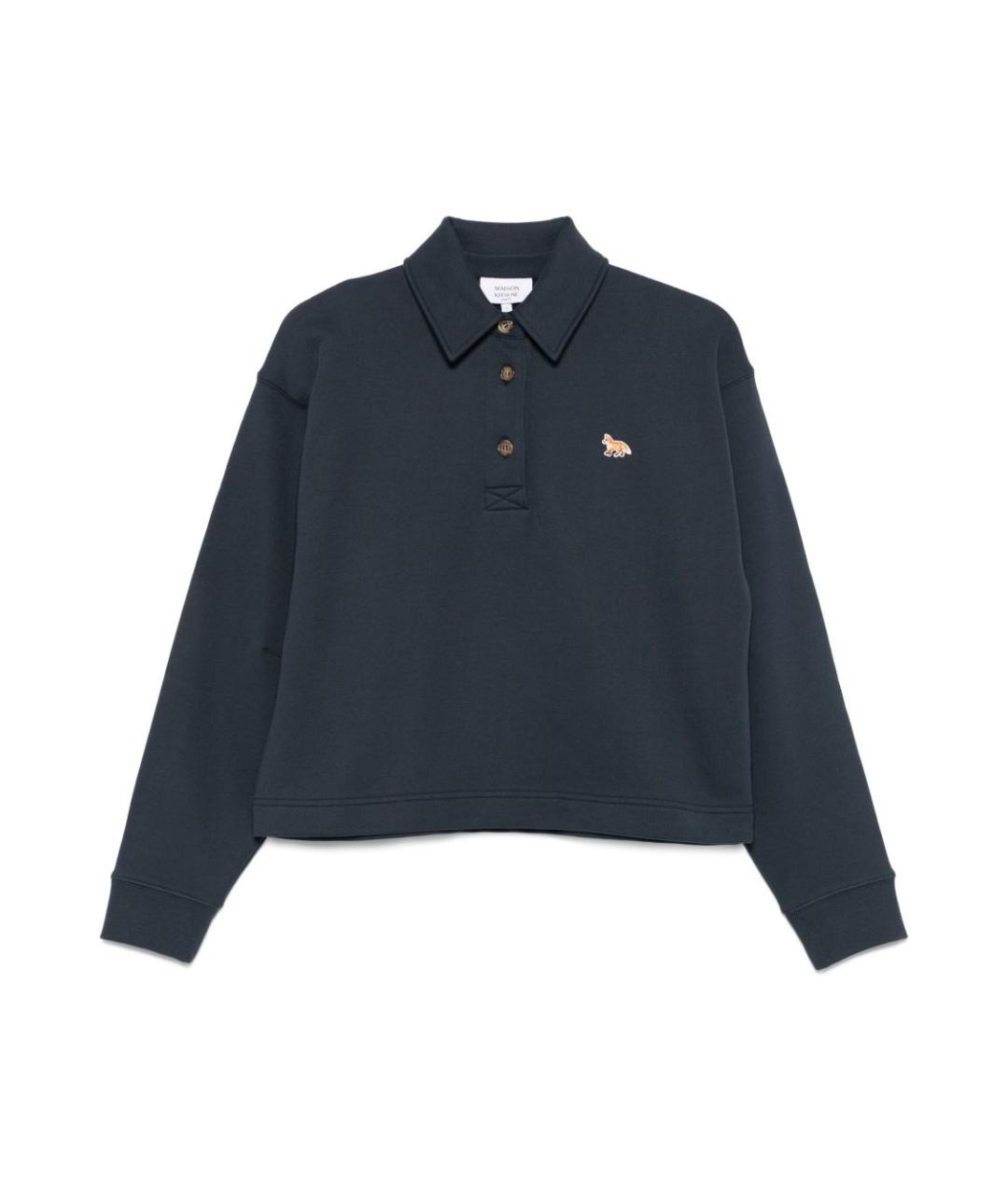 MAISON KITSUNE Синий хлопковый джемпер / свитер, фото 1