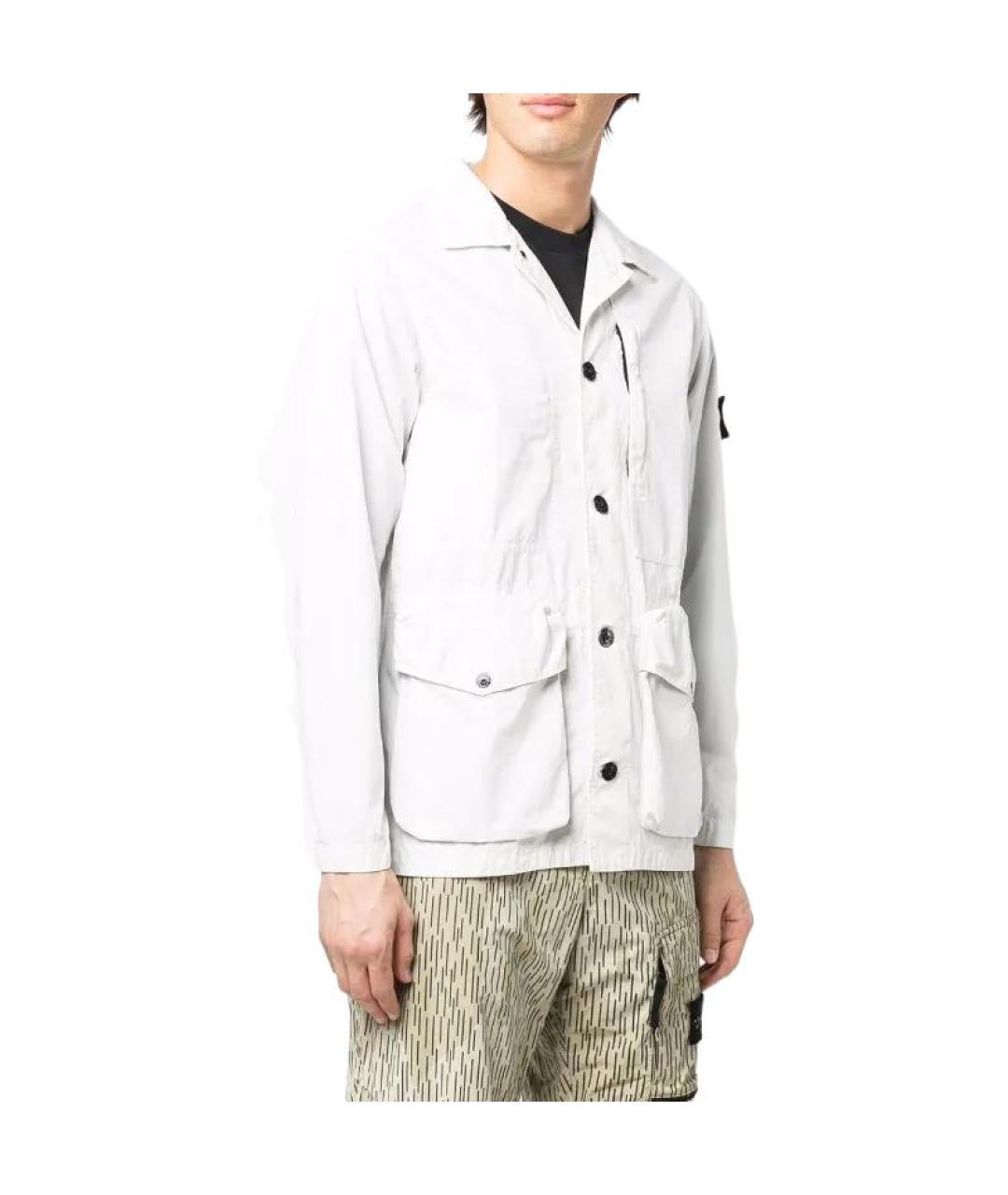 STONE ISLAND Белая куртка, фото 4