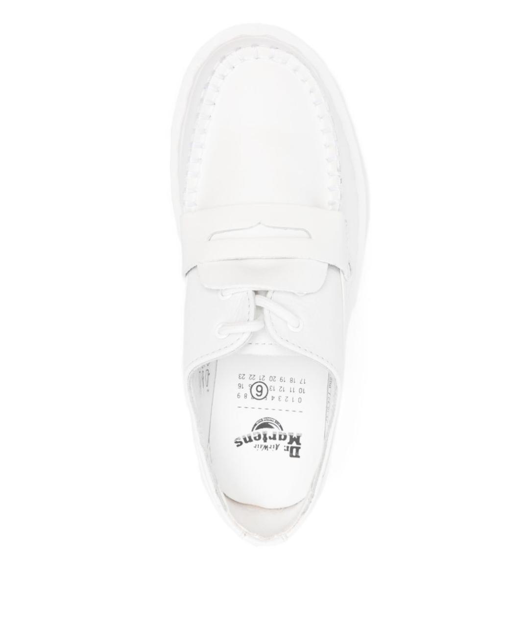 MM6 MAISON MARGIELA Белые кожаные лоферы, фото 4