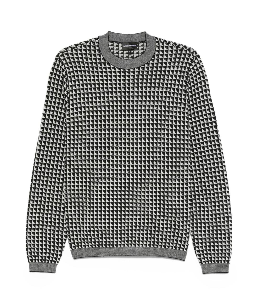 EMPORIO ARMANI Черный шерстяной джемпер / свитер, фото 1