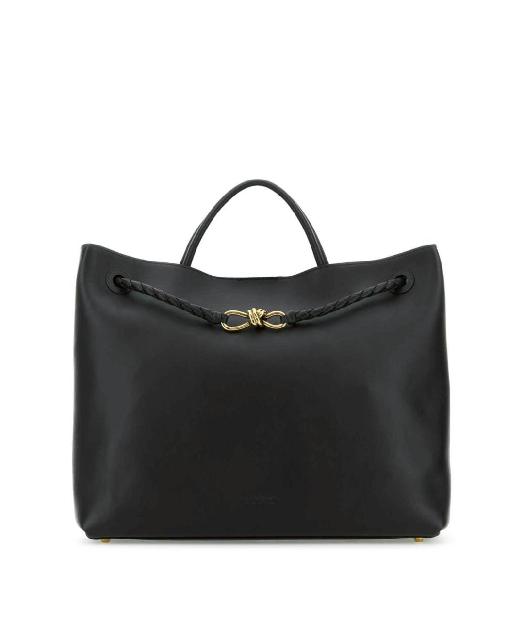 BOTTEGA VENETA Черная кожаная сумка тоут, фото 1
